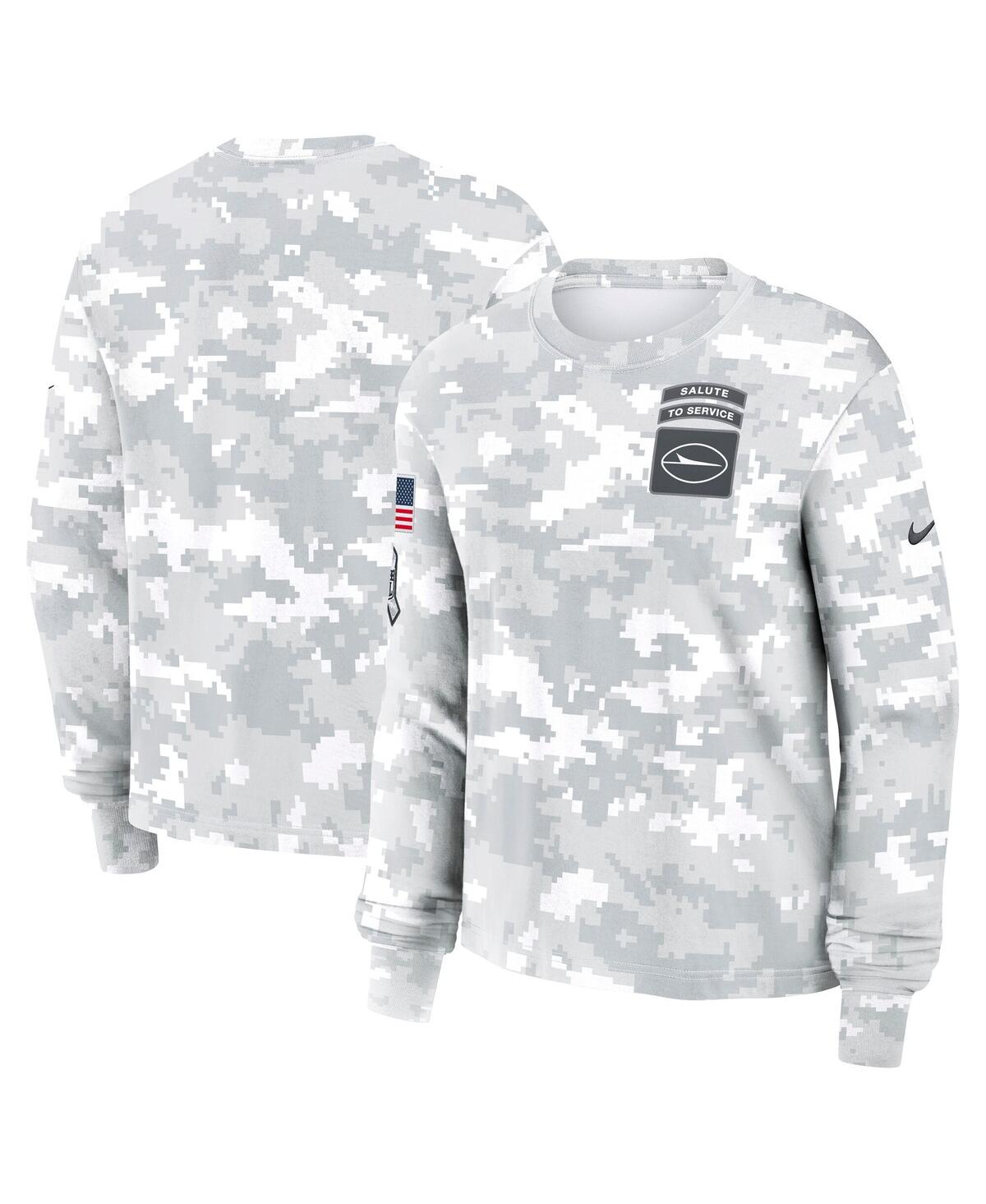 Shop Nike Women's Arctic Camo New York Jets 2024 Salute To Service Long Sleeve T-shirt