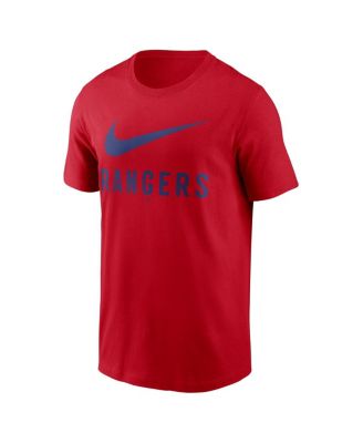 Men's Red Texas Rangers Swoosh T-Shirt