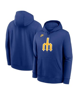 Nike - Men's Royal Seattle Mariners Cooperstown Collection Logo Club Pullover Hoodie