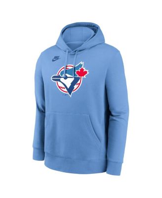 Men's Powder Blue Toronto Blue Jays Cooperstown Collection Logo Club Pullover Hoodie