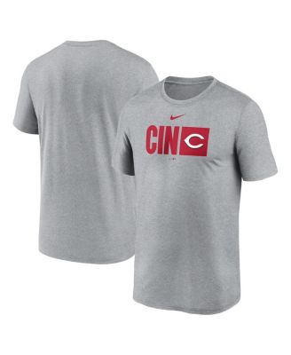 Nike - Men's Heather Gray Cincinnati Reds Tricode Legend T-Shirt