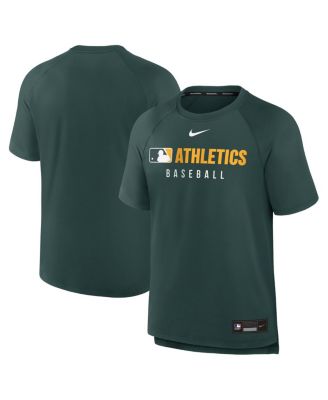 Nike - Men's Green Athletics Authentic Collection Pregame Raglan Performance T-Shirt