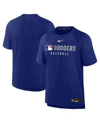 Nike - Men's Royal Los Angeles Dodgers Authentic Collection Pregame Raglan Performance T-Shirt