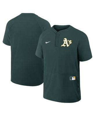 Nike - Men's Green Athletics Authentic Collection Raglan Short Sleeve Windshirt