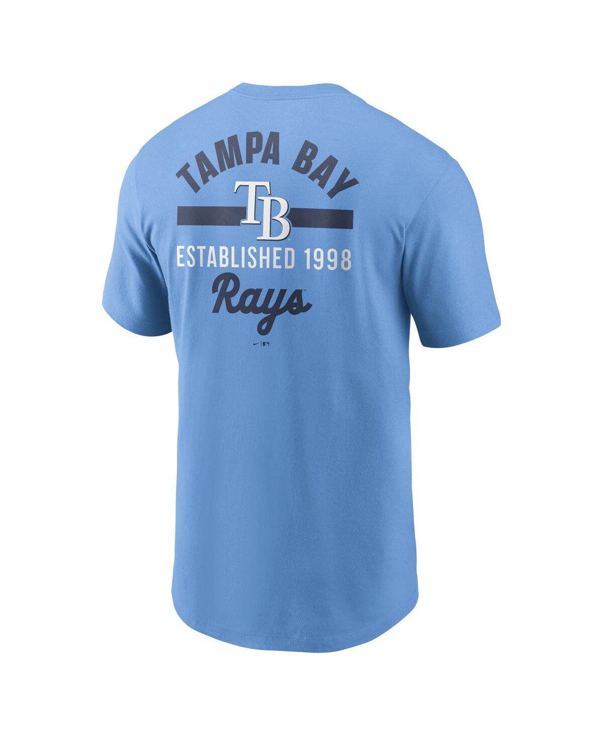 Nike Men's Light Blue Tampa Bay Rays 2-hit T-shirt In Light Blue