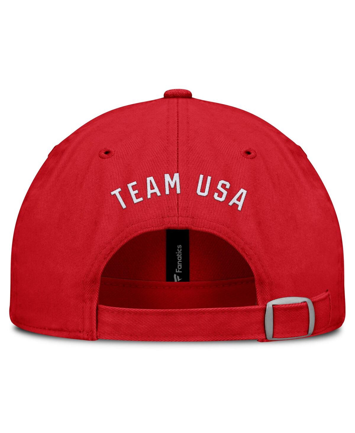Fanatics Men's Red Team Usa Freedom Adjustable Hat In Red