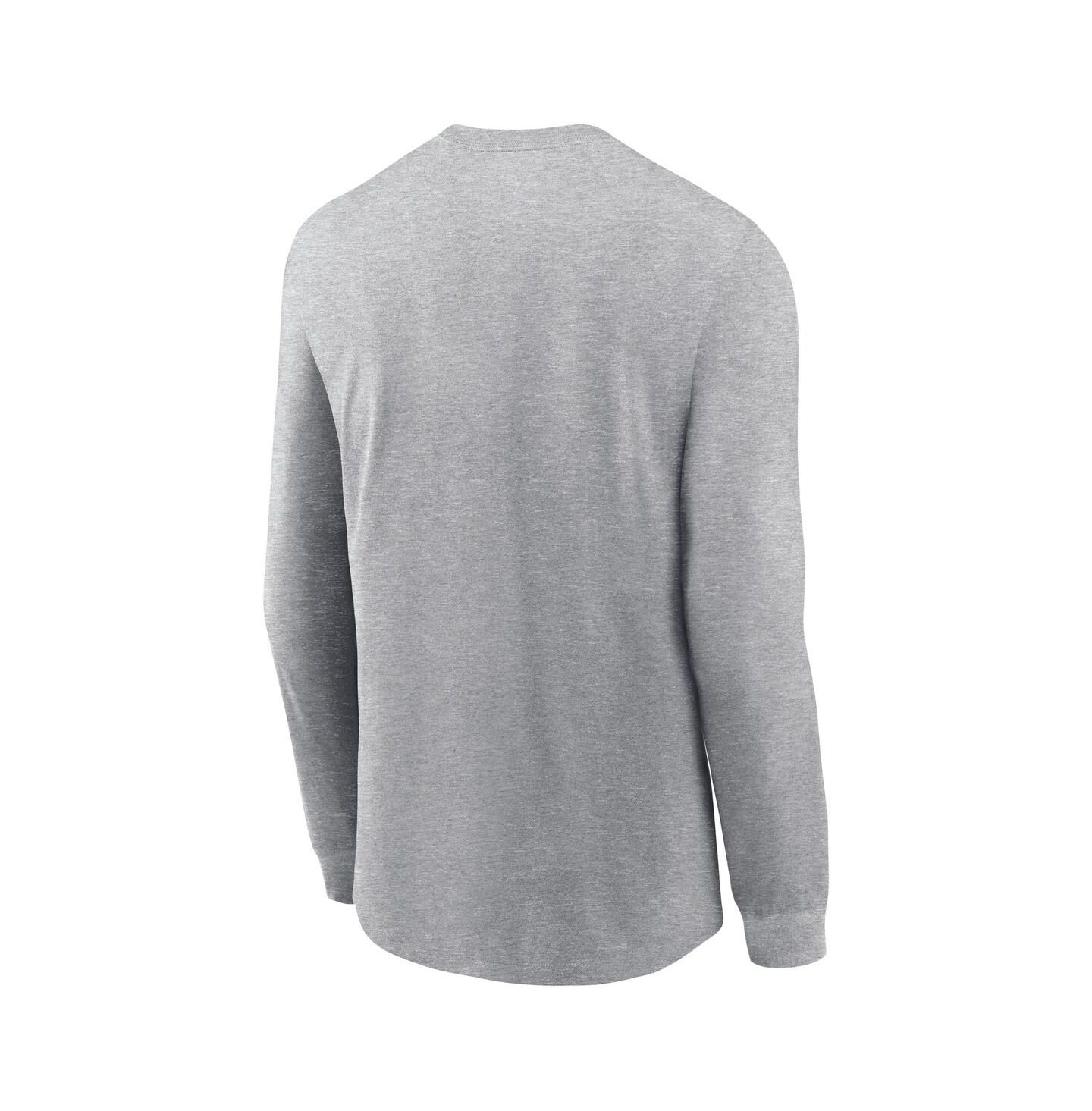 Мужская футболка Nike Heather Gray Oklahoma Sooners Alternate Logo Long Sleeve — фото 3