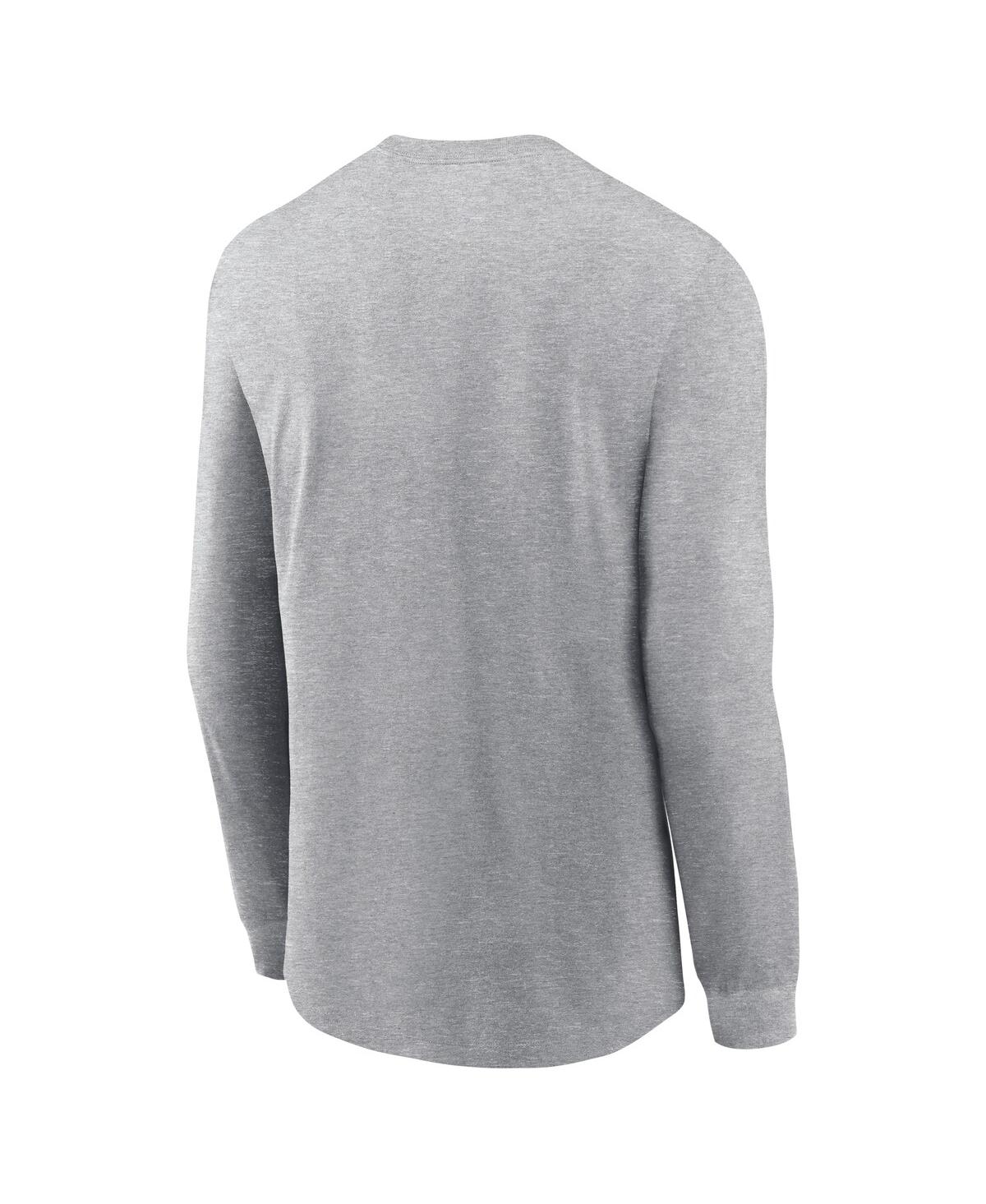 Nike Men's Heather Gray Oklahoma Sooners Alternate Logo Long Sleeve T-shirt In Heather Gray