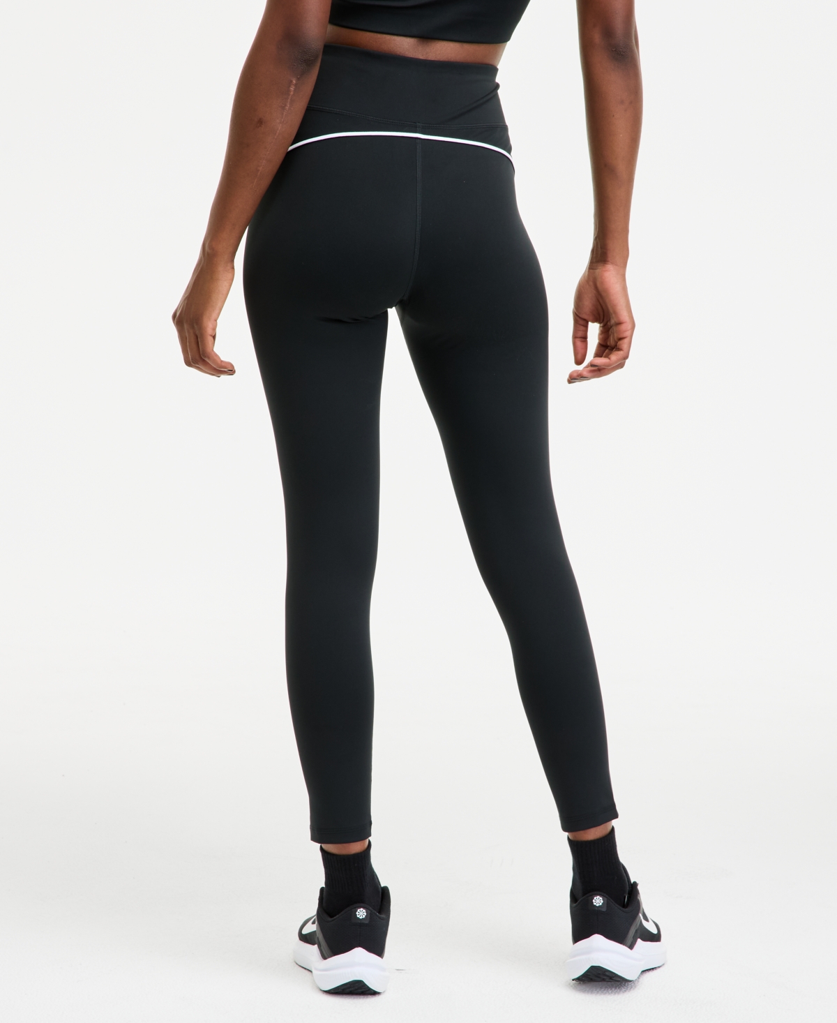 Id Ideology Women's Piped 7/8-length Compression Leggings, Exclusively At Macy's