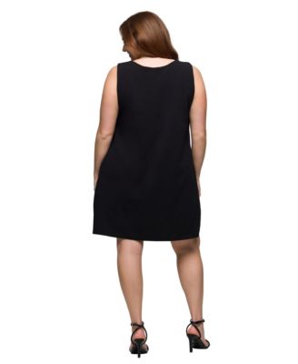 Plus Size Sleeveless Mini Shift Dress