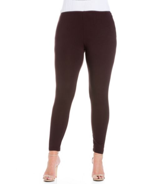Женские леггинсы 24seven Comfort Apparel Plus Size Comfortable Ankle Length, цвет: Коричневый