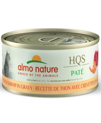 HQS Pate' Cat 24pk (2.47oz): Tuna Recipe W/ Shrimp In Gravy