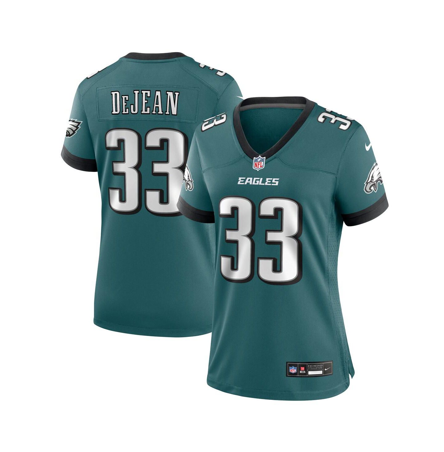 Женский топ Nike Cooper DeJean Midnight Green Philadelphia Eagles Team Game Jersey — фото 1
