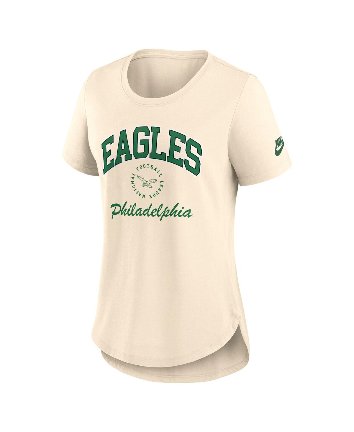Nike Women's Natural Philadelphia Eagles Rewind Tri-blend T-shirt In Natural