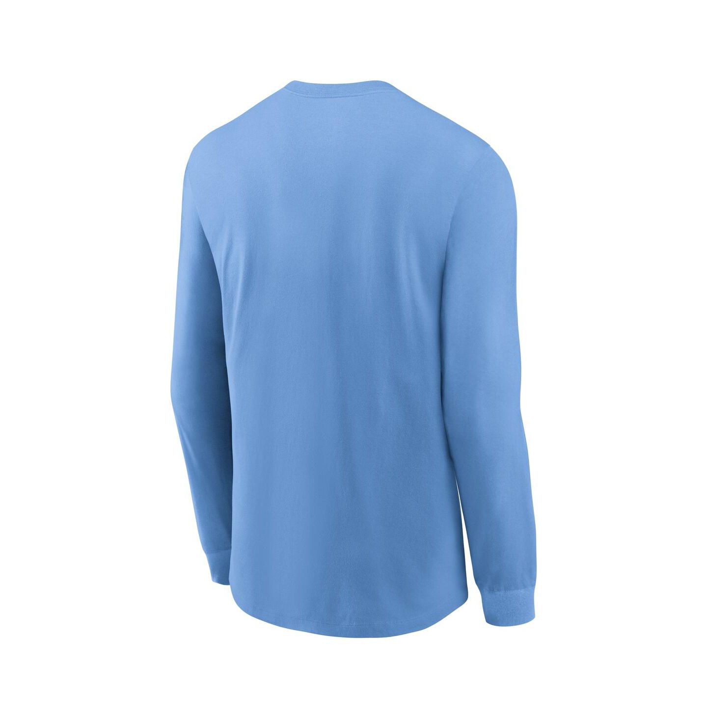 Мужские футболки Nike Carolina Blue North Carolina Tar Heels Essential Baseball Arch Long Sleeve — фото 2