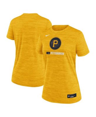 Nike - Women's Gold Pittsburgh Pirates Authentic Collection City Connect Velocity Performance T-Shirt