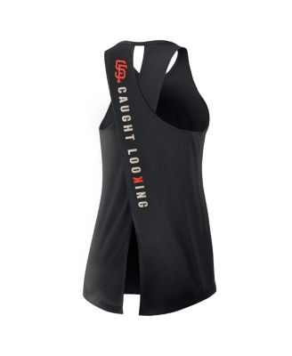 Women's Black San Francisco Giants Crisscross Performance Tank Top