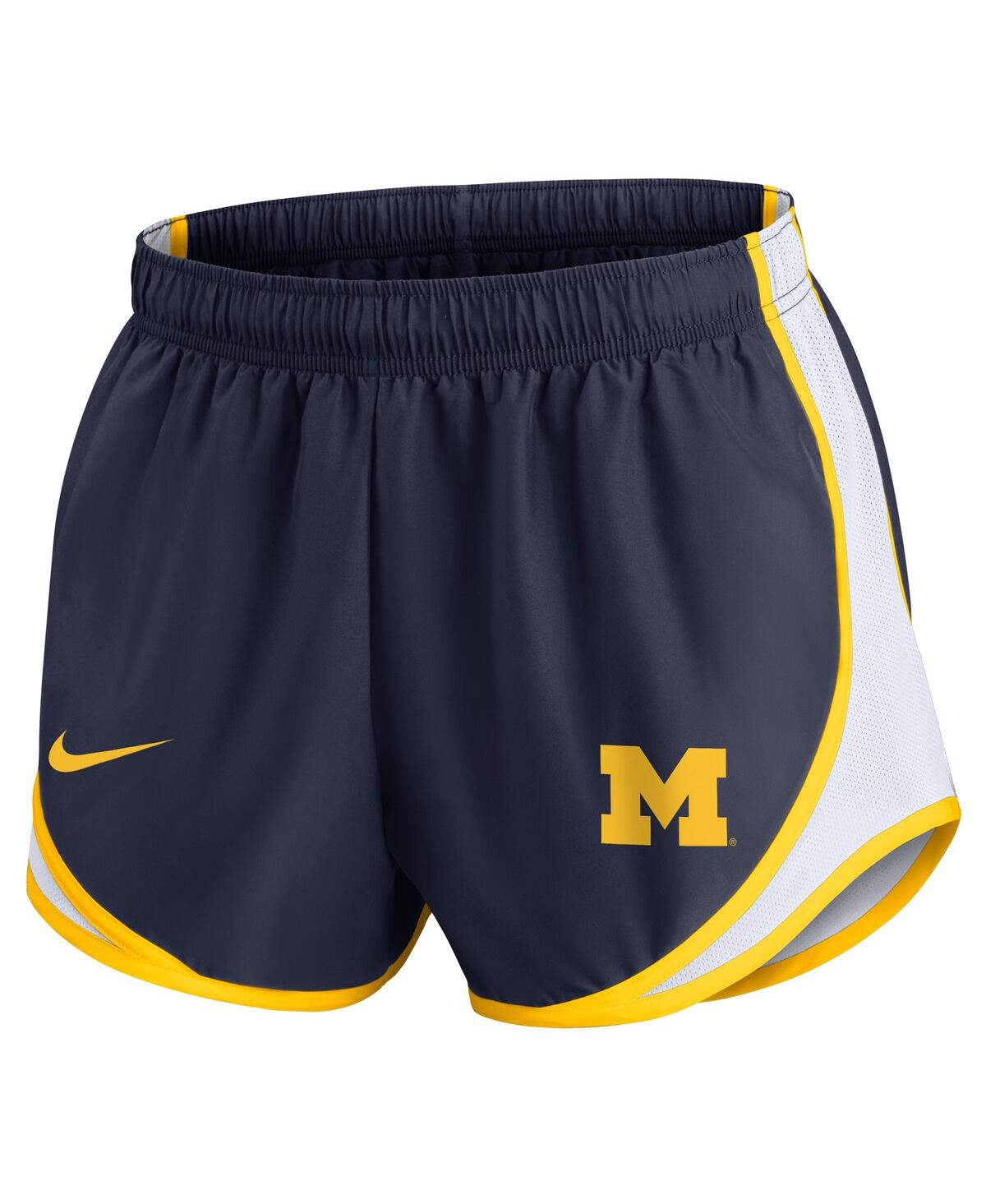 Nike Women's Navy Michigan Wolverines Spring Break Tempo Performance Shorts In Navy