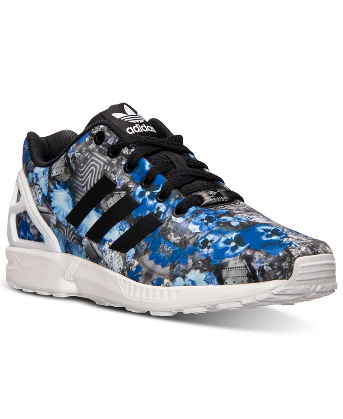 adidas Men's ZX Flux Floral Print Running Sneakers from Finish Line ...