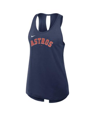 Women's Navy Houston Astros Crisscross Performance Tank Top