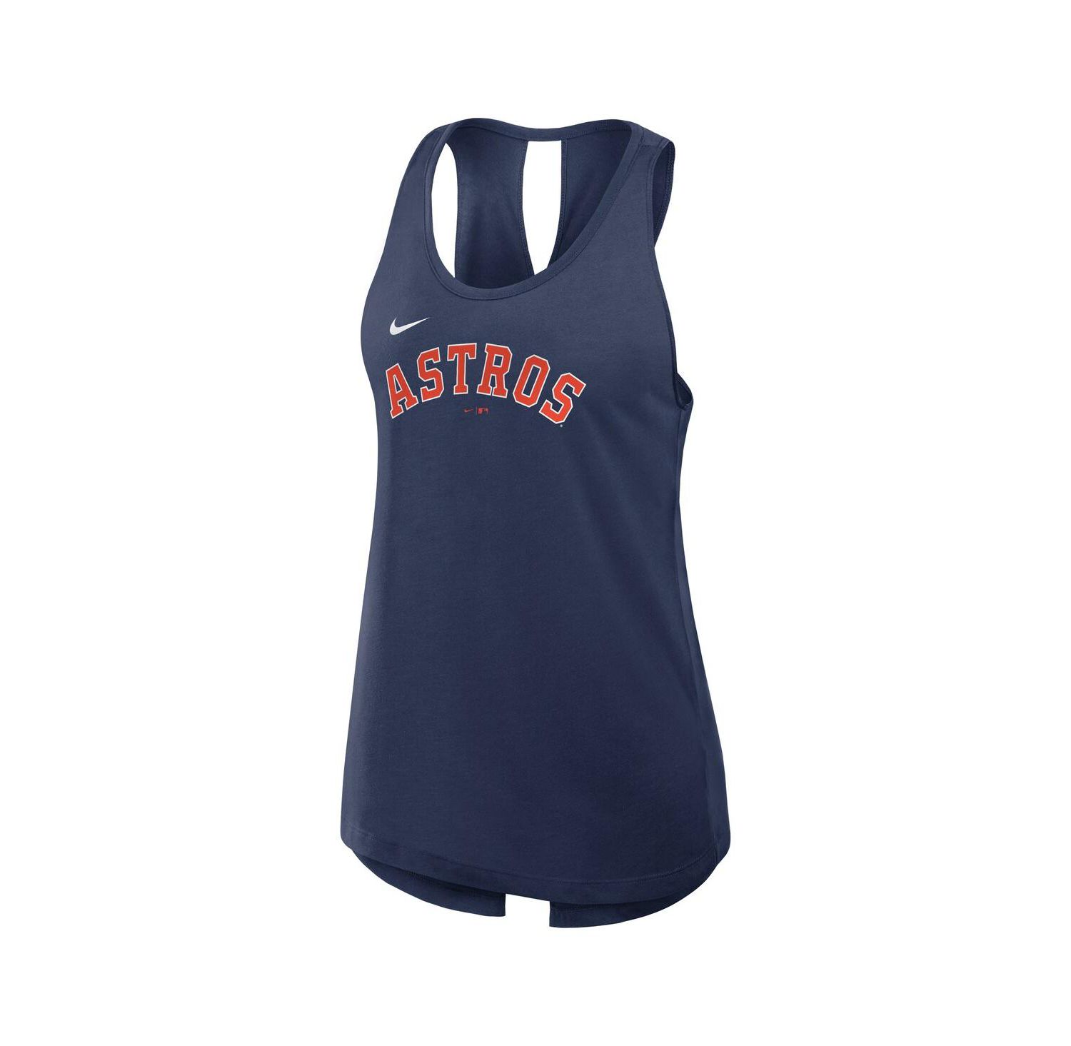 Women's Navy Houston Astros Crisscross Performance Tank Top