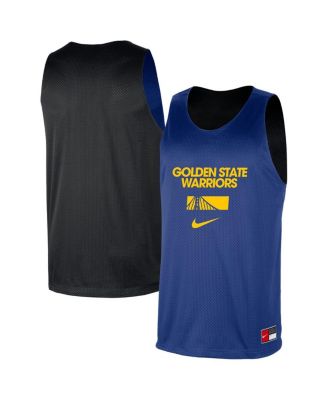 Nike - Men's Royal/Black Golden State Warriors&nbsp;Courtside Reversible Mesh Practice Jersey