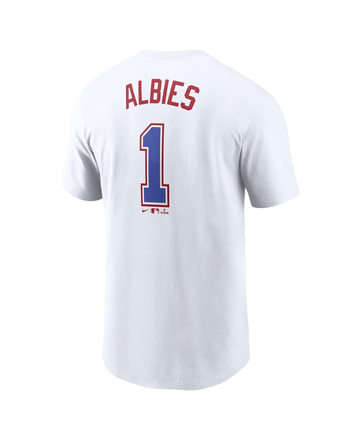 Nike Men's Ozzie Albies White Atlanta Braves 2024 City Connect Fuse Name Number T-shirt In White