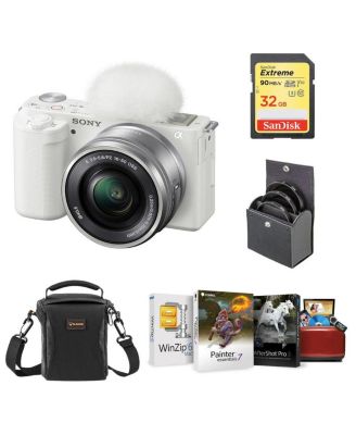 ZV-E10 Mirrorless Camera  with 16-50mm Lens, Mac Photo Suite, 32GB SD Card, Shoulder Bag & 40.5mm Filter