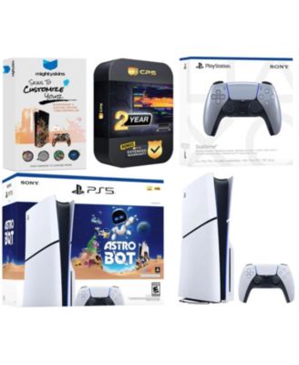 PlayStation 5 Slim Disc PS5 Astro Bot Bundle with Extra  Controller, MightySkins Voucher and 2 Year Extended Warranty