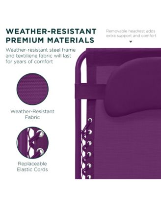 Oversized Zero Gravity Chair, Folding Outdoor Patio Recliner w/ Cup Holder