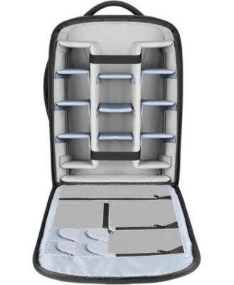 2-in-1 Rolling Camera Backpack Trolley Case - Anti-Shock Detachable Padded Compartment