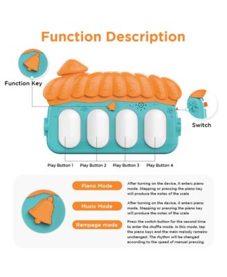 Baby Play Mat Newborn Piano Toys Music Mirror Gym Floor Playmat Infants