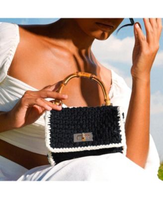 AIRMAIL Mini Crochet Handbag In White