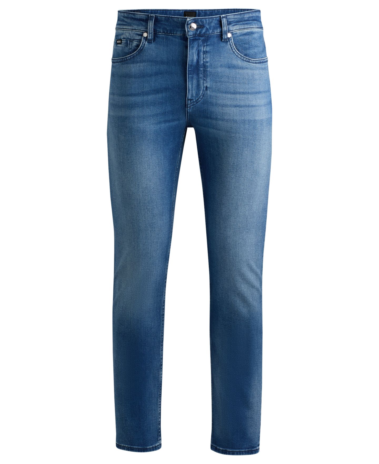 Мужские джинсы Hugo Boss Slim-Fit, цвет: Синий — фото 2