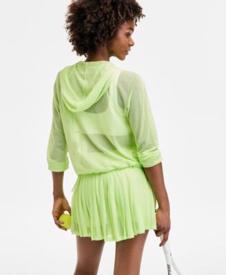 Women's Mesh Relaxed Full-Zip Hoodie, Exclusively at Macy's