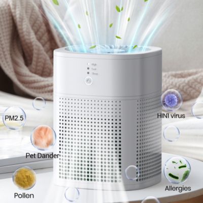 CHIVALZ HEPA Air Purifier with Essential Oil Diffuser for Home Bedroom, Up to 108 Sqft 2 Pack