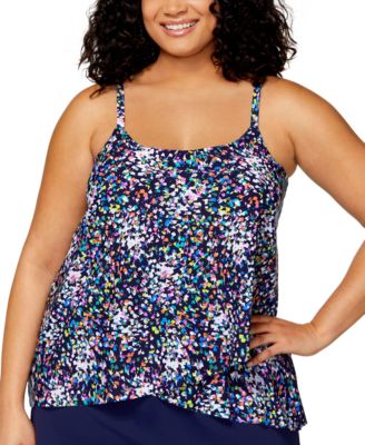 Plus Size Cape Town Draped Tankini Top