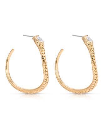 Serpentina Cubic Zirconia Hoop Earrings