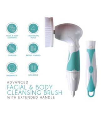 Advanced Facial & Body Cleansing Brush With Extended Handle