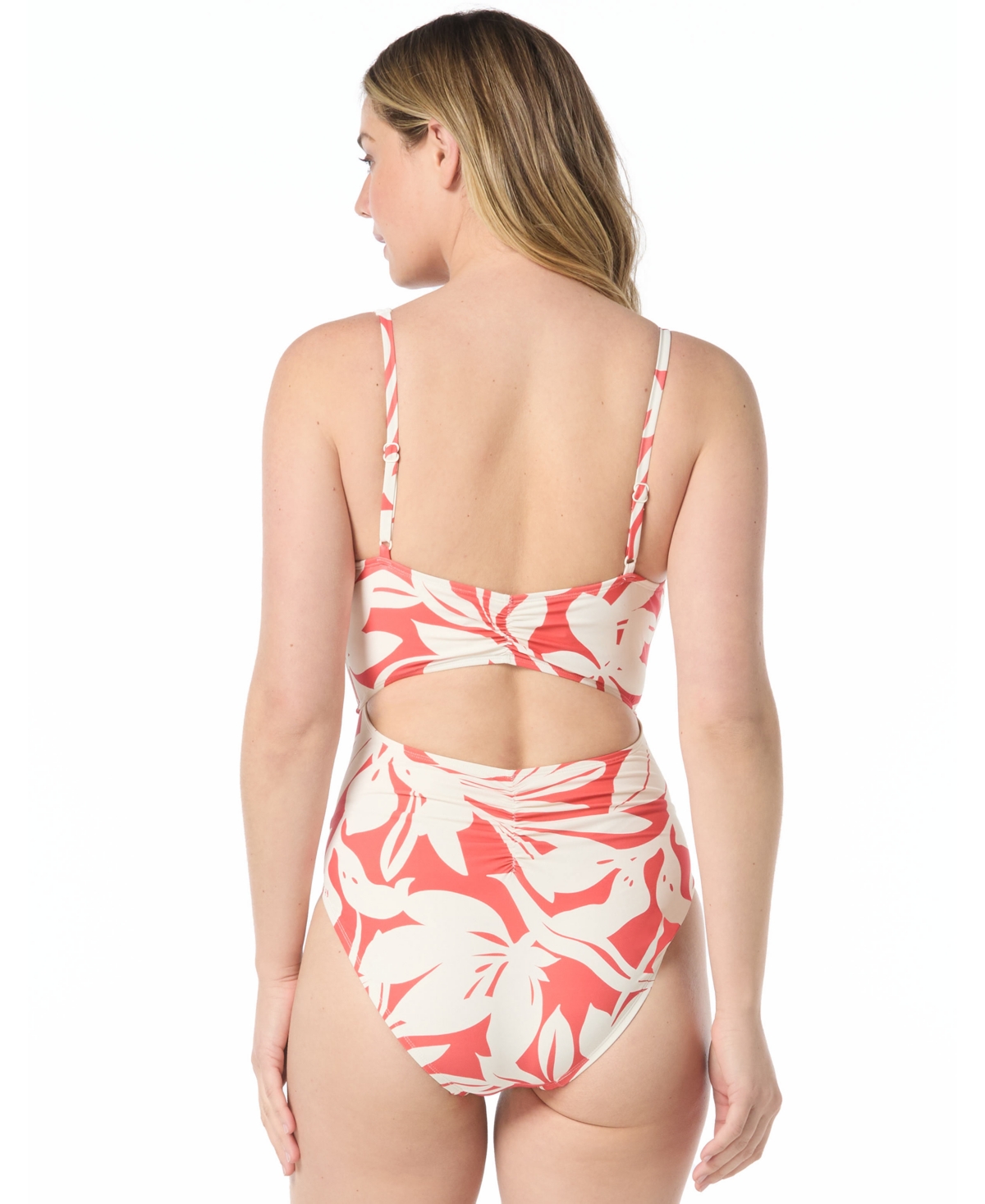 Coco Reef Women's Sassy One-piece Keyhole Swimsuit In Tangelo Orange