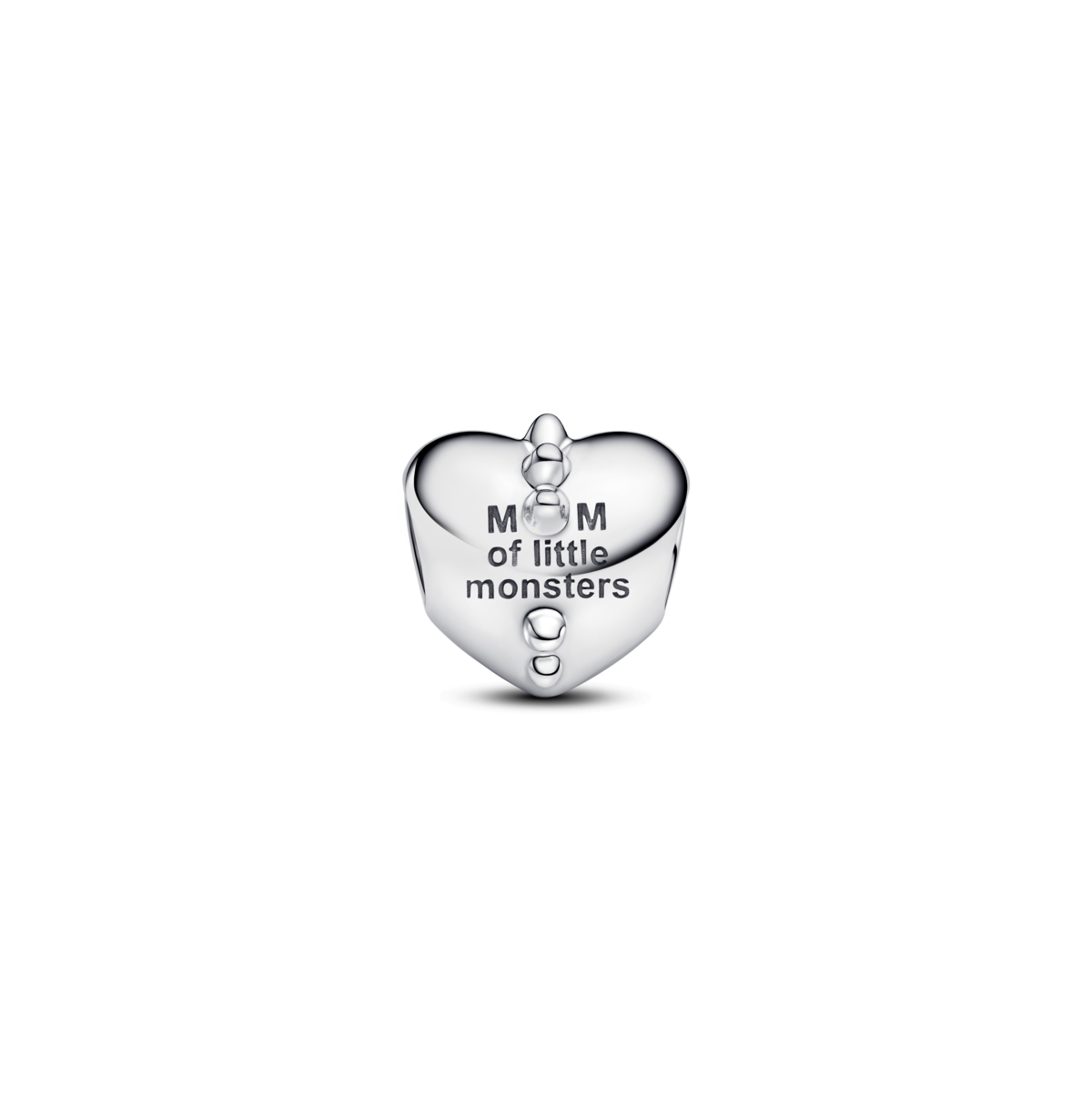 Pandora Mom's Little Monsters Heart Sterling Silver Charms