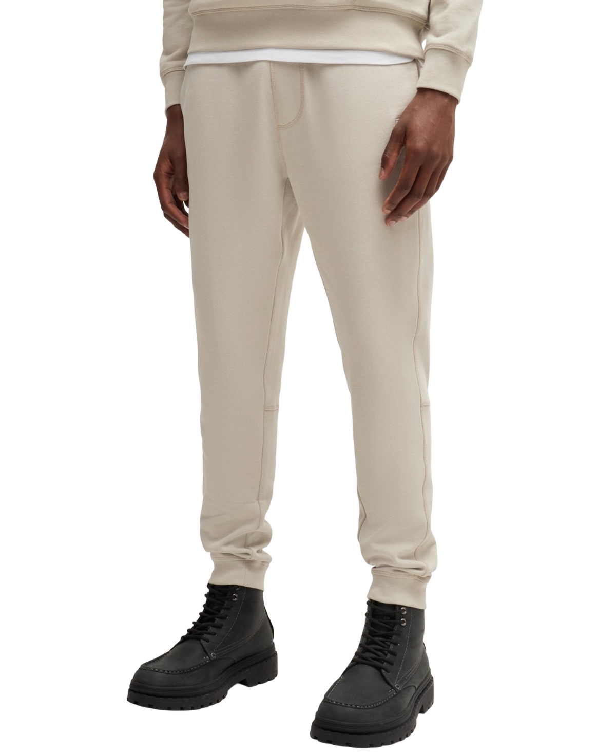 Hugo Boss Boss By  Men's Logo Patch Tracksuit Bottoms Pants In Open Beige