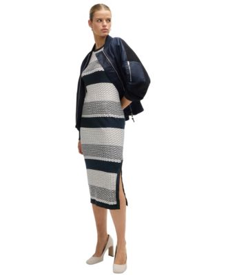 Women's Structured-Stripe Dress
