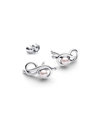 Sterling Silver Infinity Knot Stud Earrings