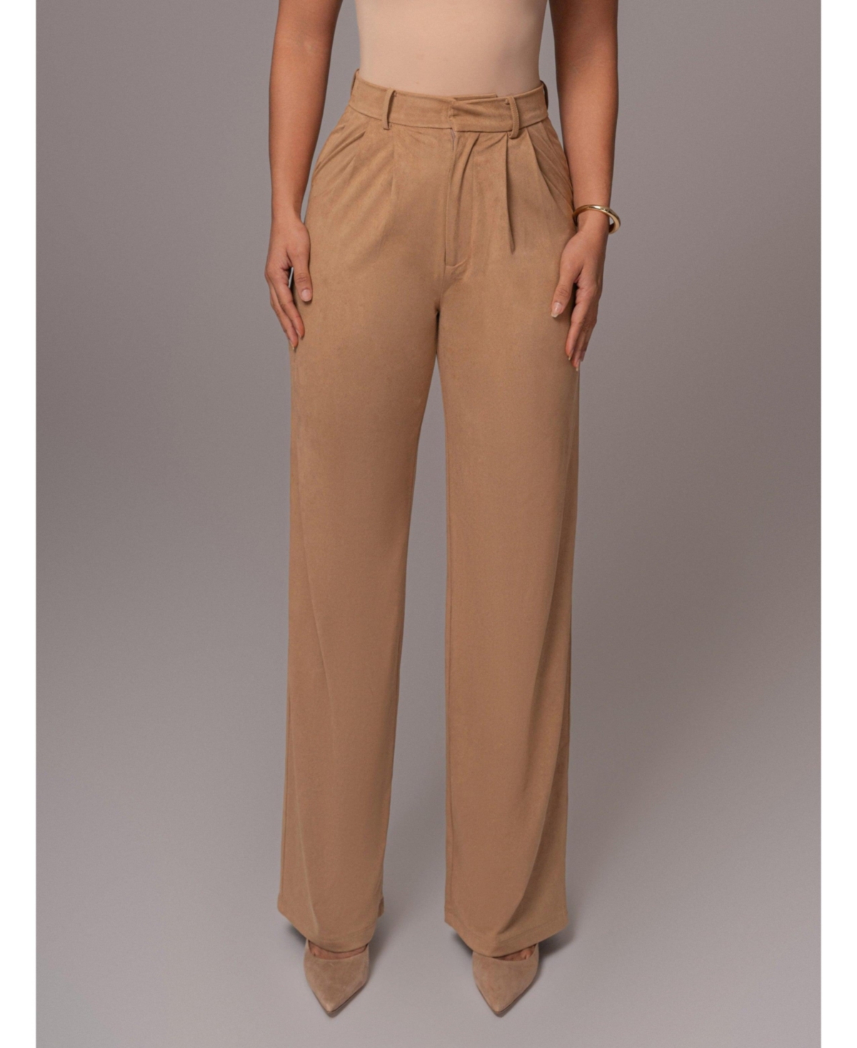 Women's Classic High Rise Trousers - Chocolate