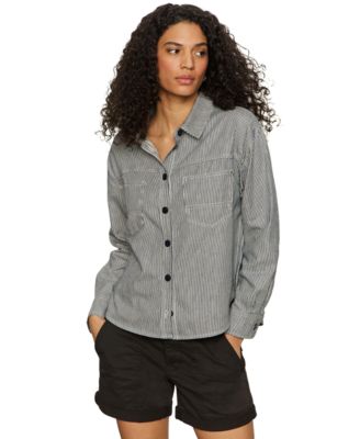 Women's Ivy Striped Cotton Button-Front Shirt