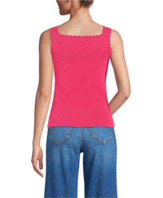 Women's Square Neck Tank Sweater - Set Top