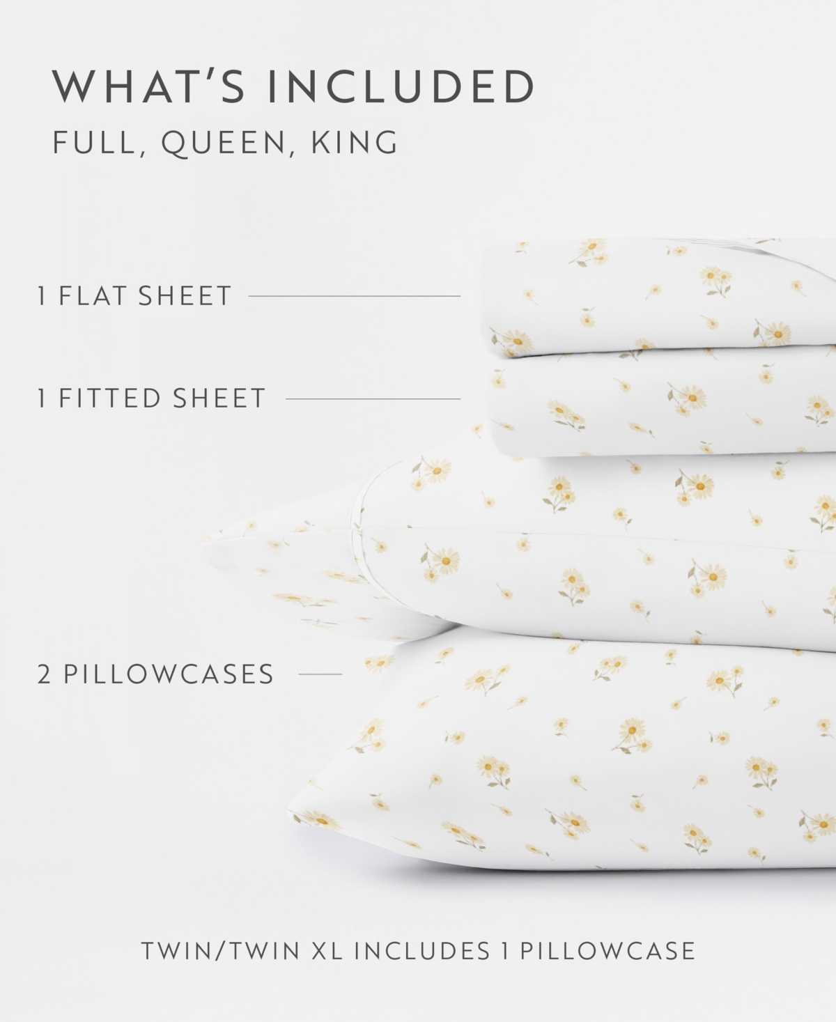 Kaycie Gray Printed Microfiber 4-pc. Sheet Set, King In Yellow