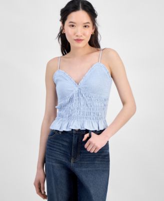 Self Esteem - Juniors' Smocked Tank Top
