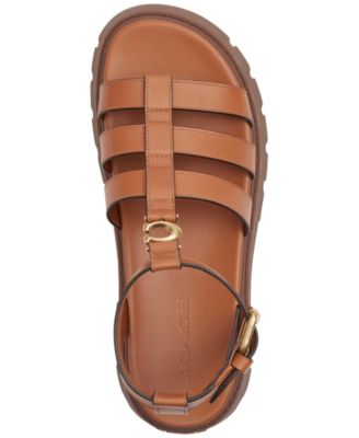 ★Coach★ Sculpted C Platform Fisherman Sandals CAR70 COG COACH Sculpted 